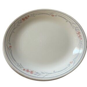 Corelle By Corning Rose Tulip Floral Rim 4 Dinner Plates 10.25 inch USA FLAW